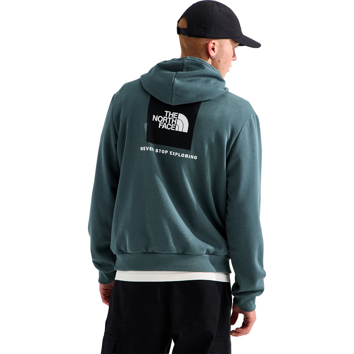 Image of The North Face Evolution Box NSE Hoodie - Men's Granite Grey, XXL