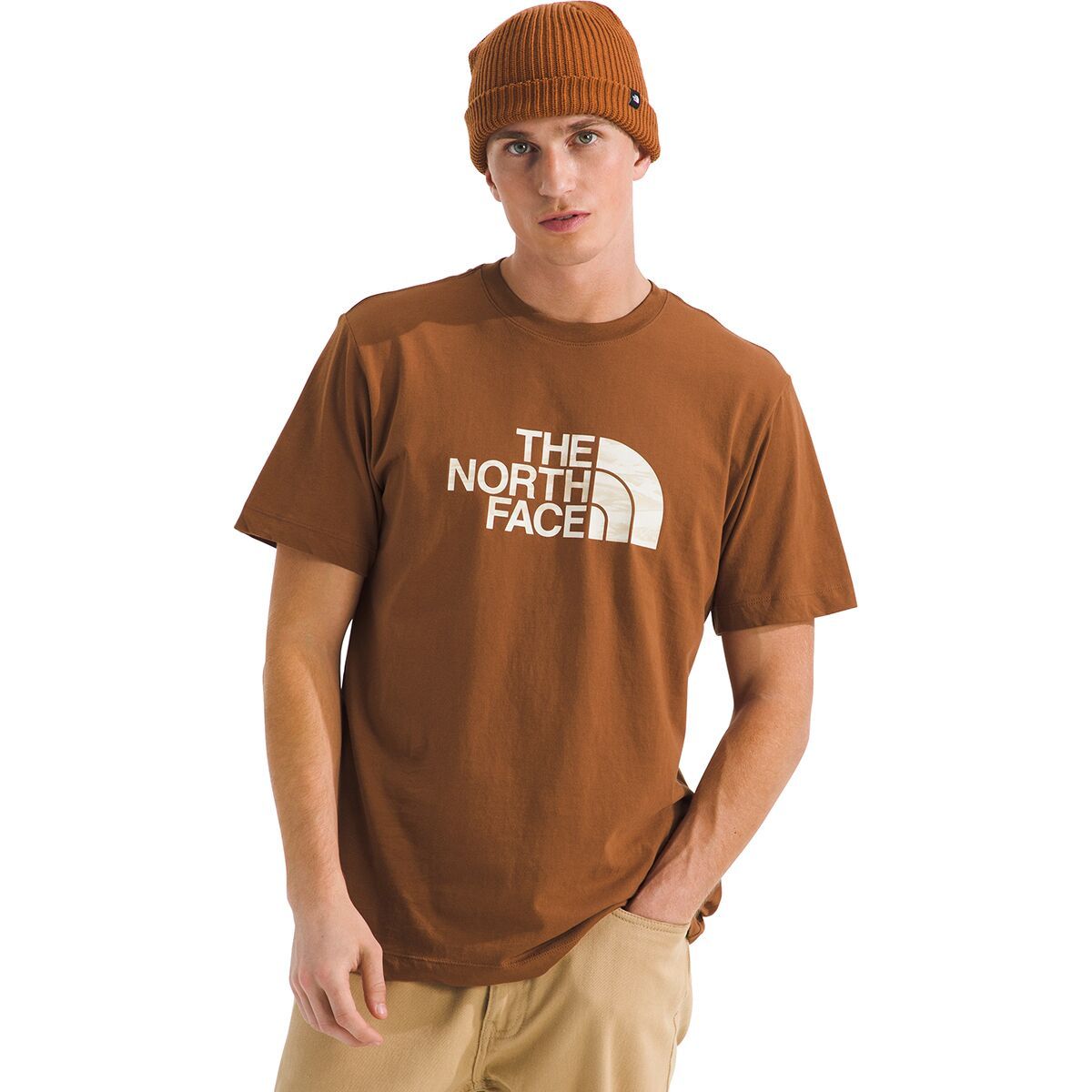 Image of The North Face Evolution Edge Of Light Half Dome Hoodie - Men's Burnt Umber, L