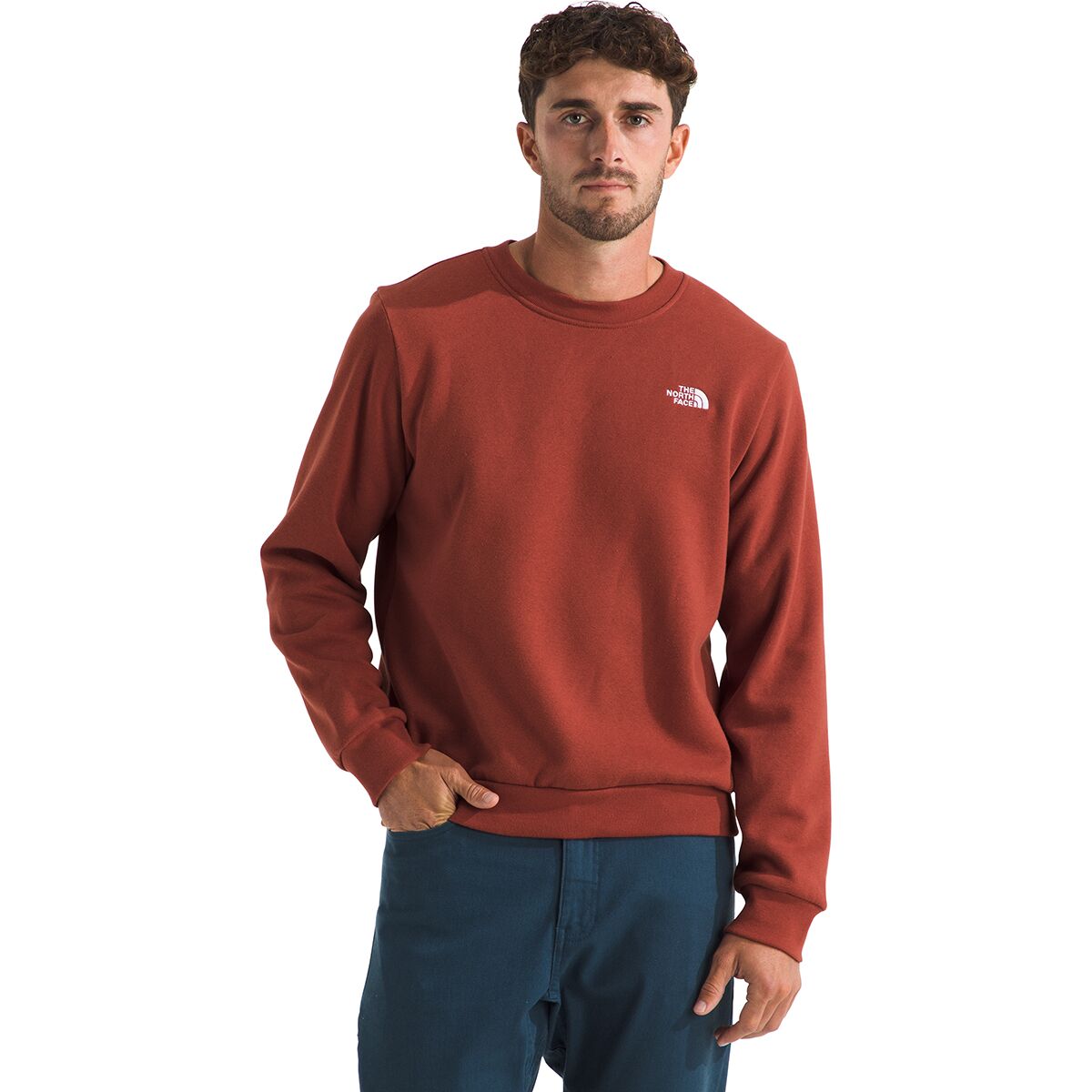Image of The North Face Evolution Simple Dome Oversized Crew Sweatshirt - Men's Iron Clay, S