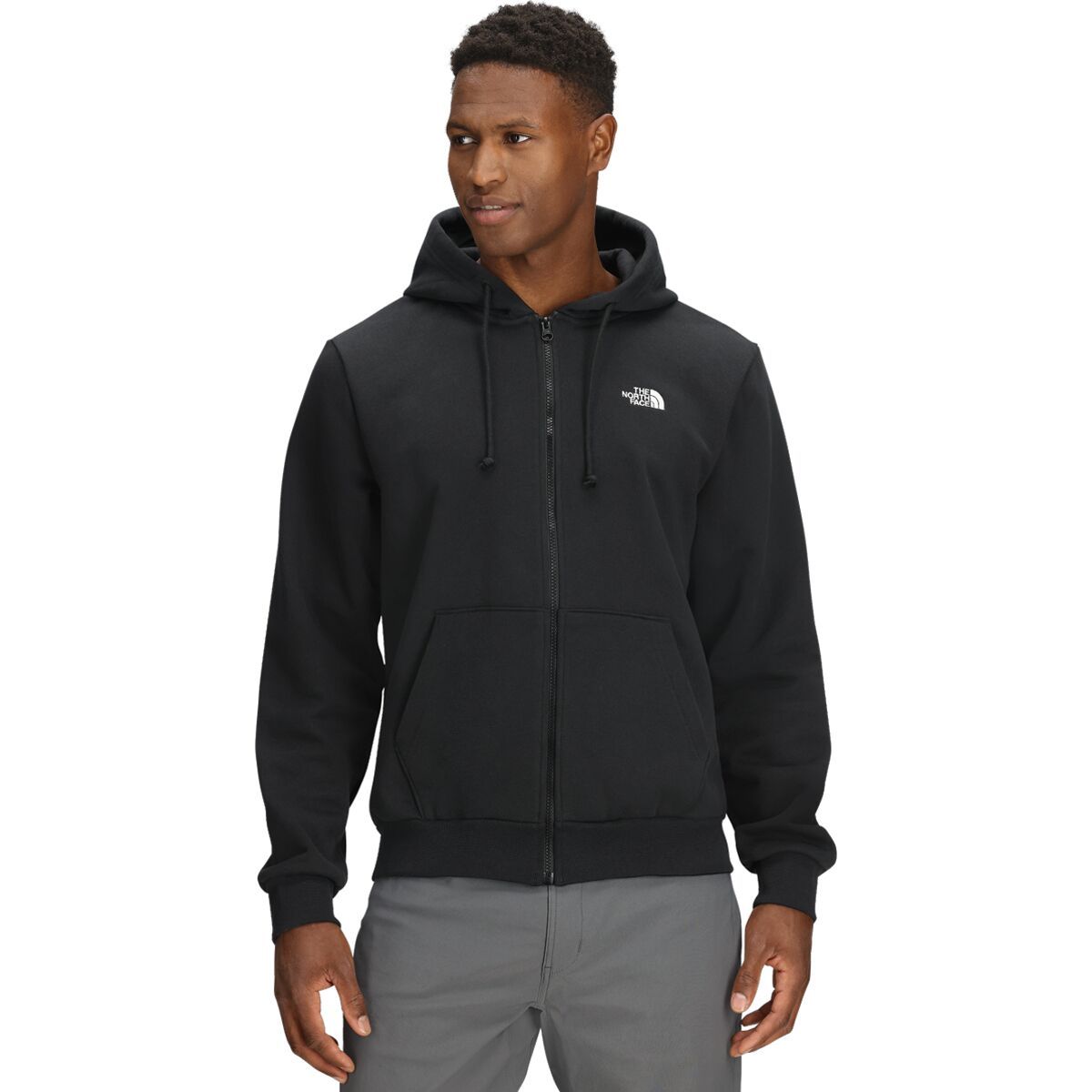 Image of The North Face Evolution Embroidered Full-Zip Hoodie - Men's TNF Black, XS