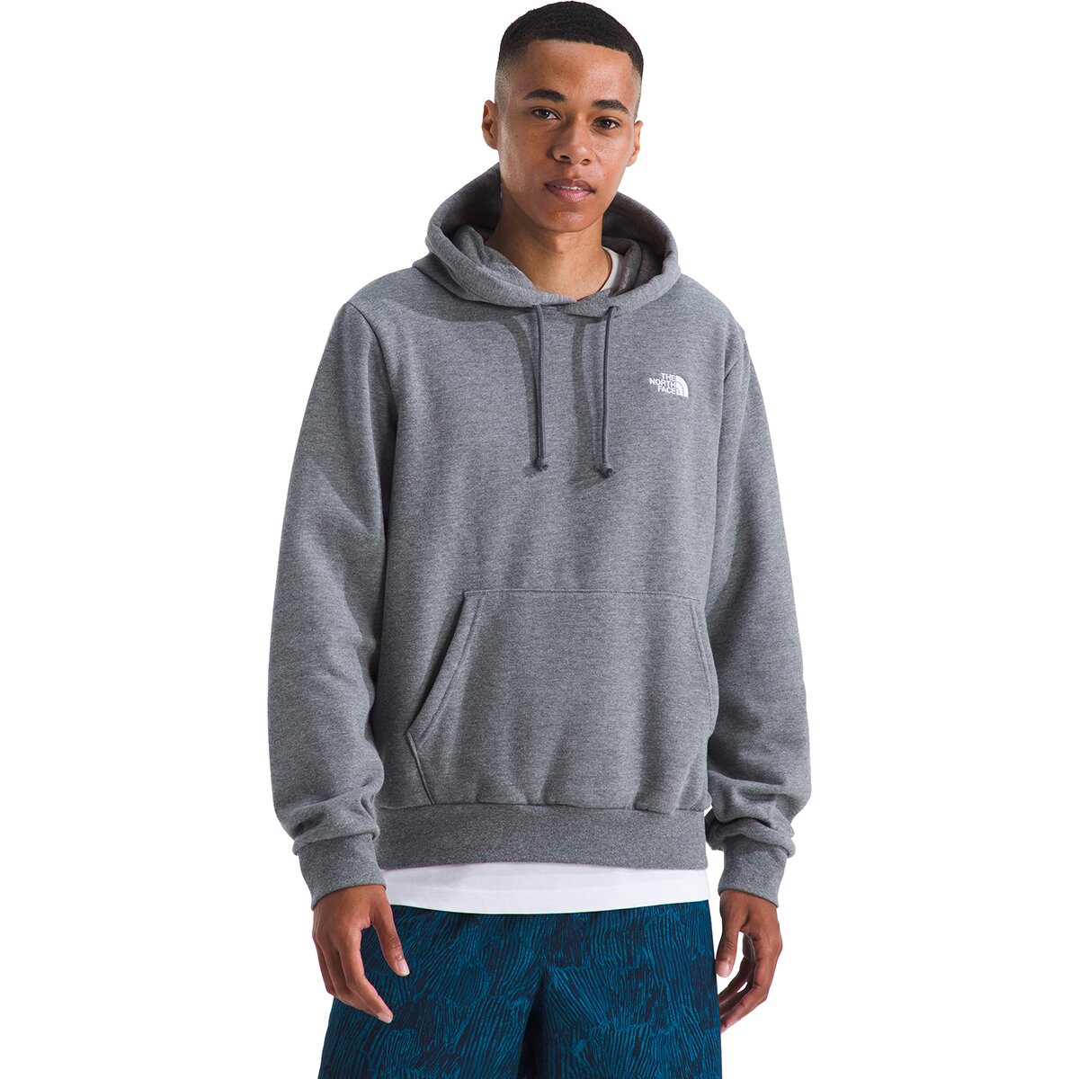 The North Face Evolution Embroidered Hoodie - Men's TNF Mid Grey Heather, M