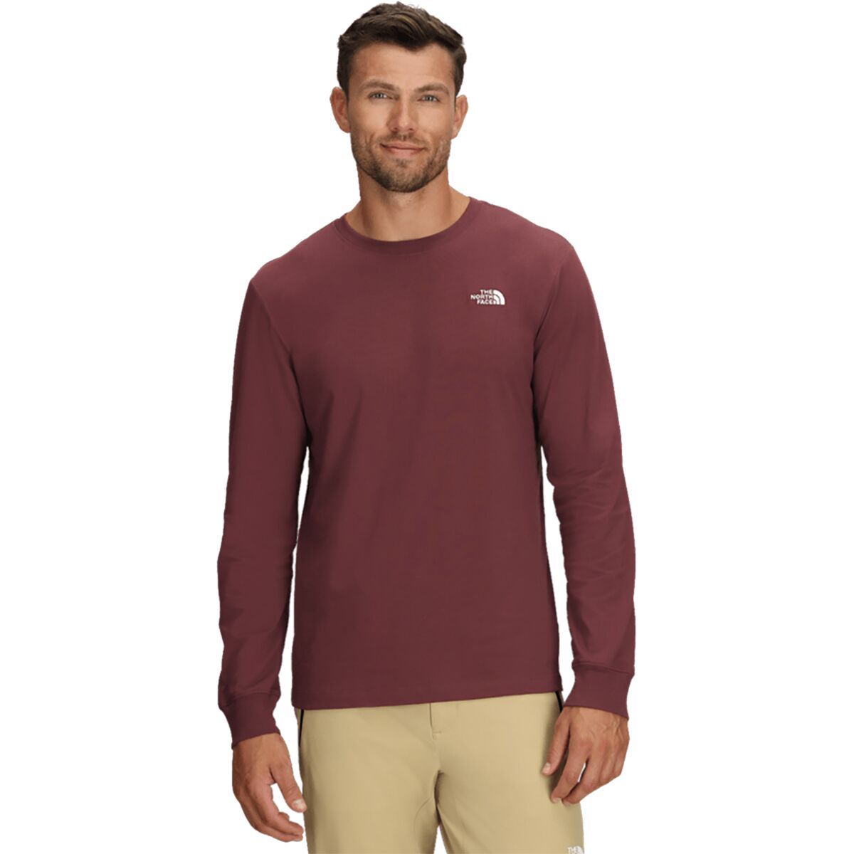 Image of The North Face Evolution Embroidered Long-Sleeve T-Shirt - Men's Sumac, XXL
