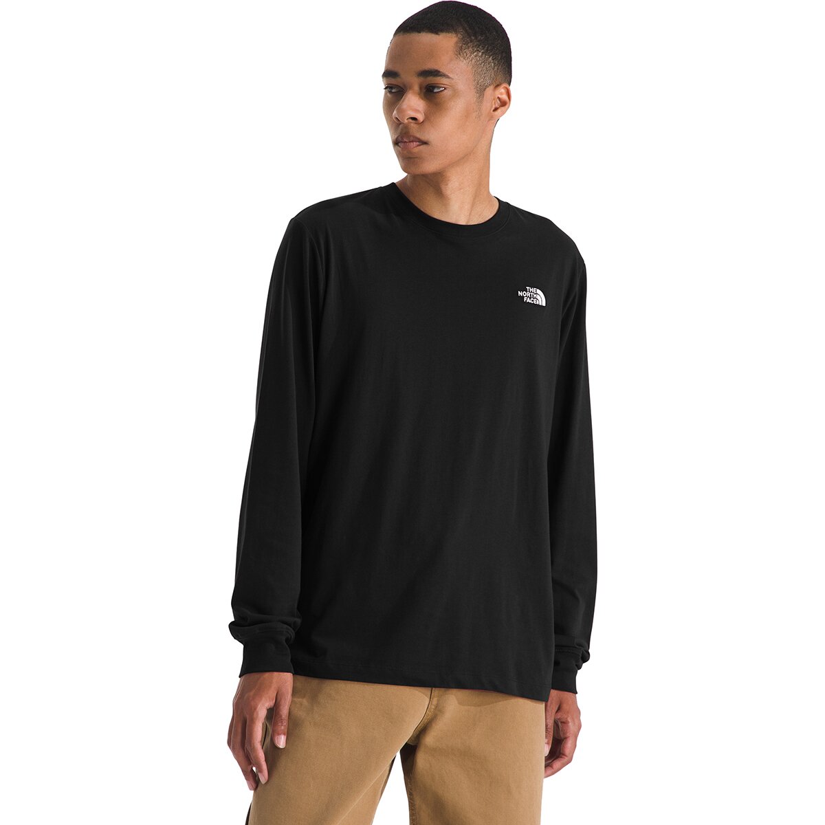 Image of The North Face Evolution Embroidered Long-Sleeve T-Shirt - Men's TNF Black, L