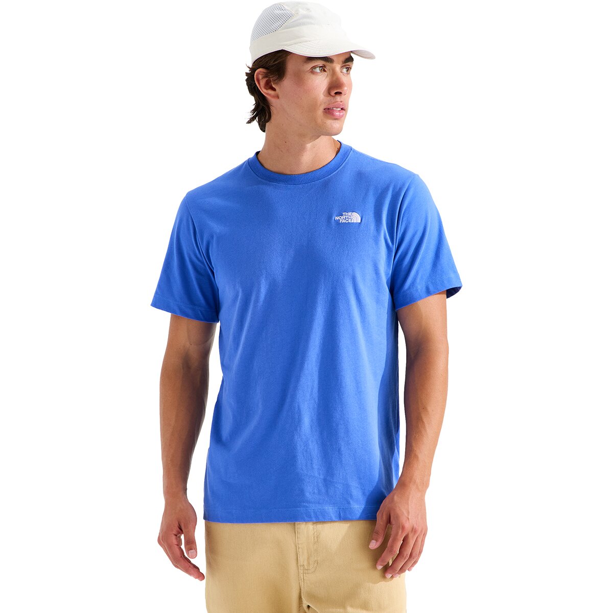Image of The North Face Evolution Embroidered Short-Sleeve T-Shirt - Men's Active Blue, M
