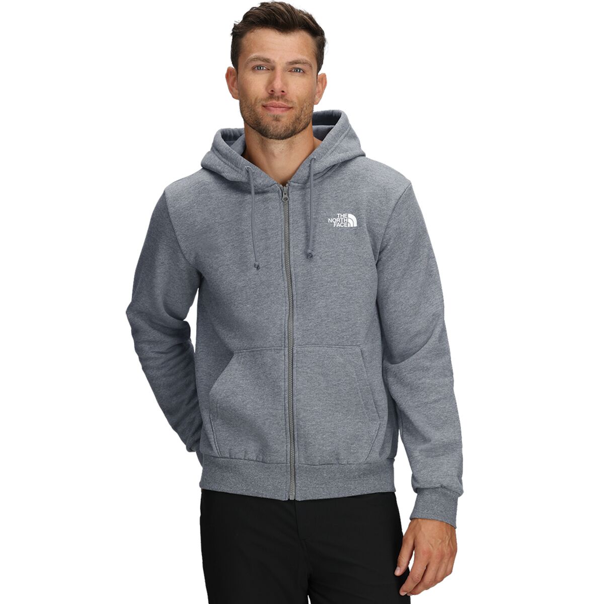 Image of The North Face Evolution Half Dome Full-Zip Hoodie - Men's TNF Mid Grey Heather, L
