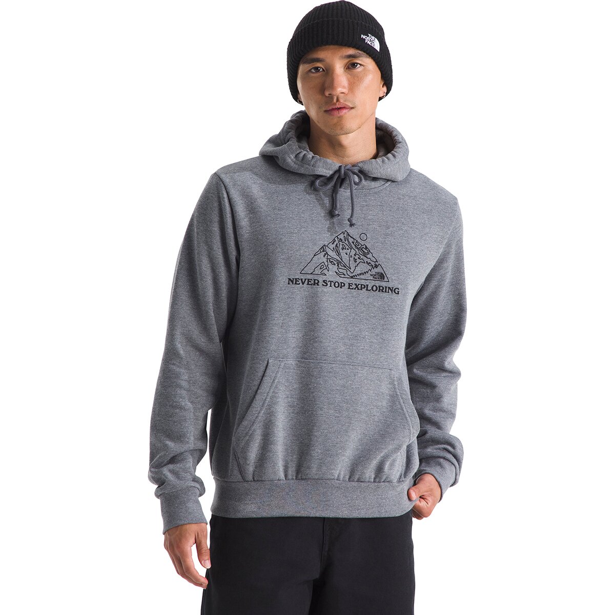 Image of The North Face Evolution TNF Mountain Graphic Hoodie - Men's TNF Mid Grey Heather, XL