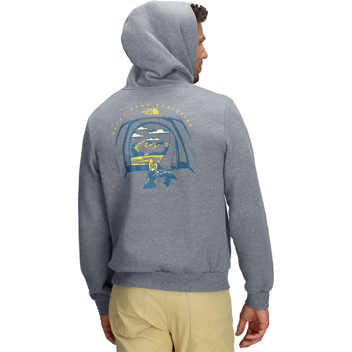 The North Face Evolution Tent Graphic Hoodie -Men's TNF Mid Grey Heather, L