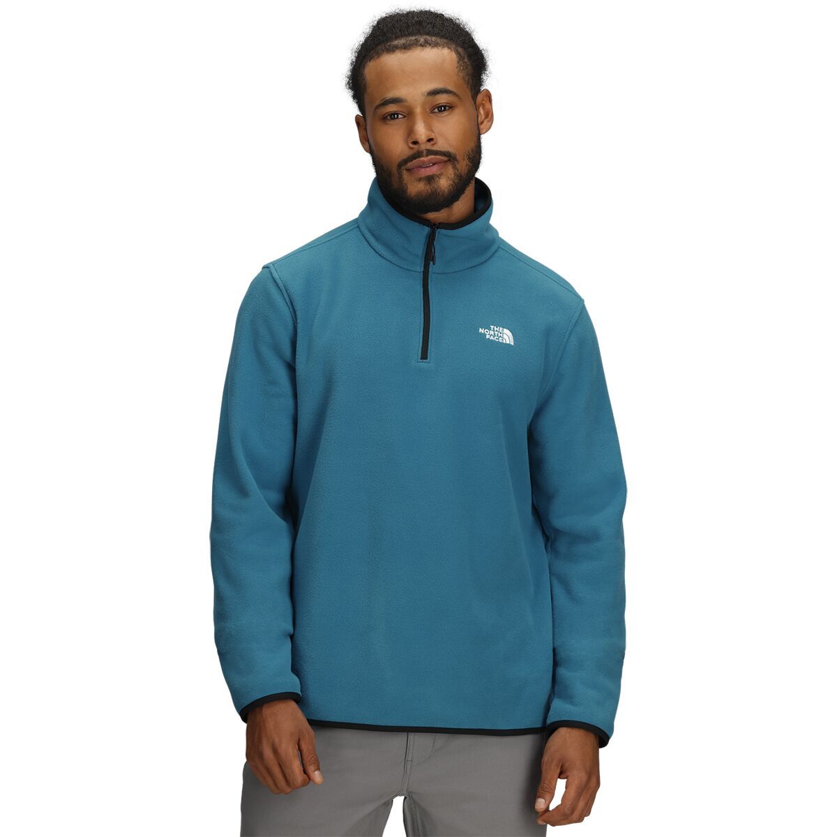 Image of The North Face Glacier Fleece 1/4-Zip Jacket - Men's Dusk Blue, M