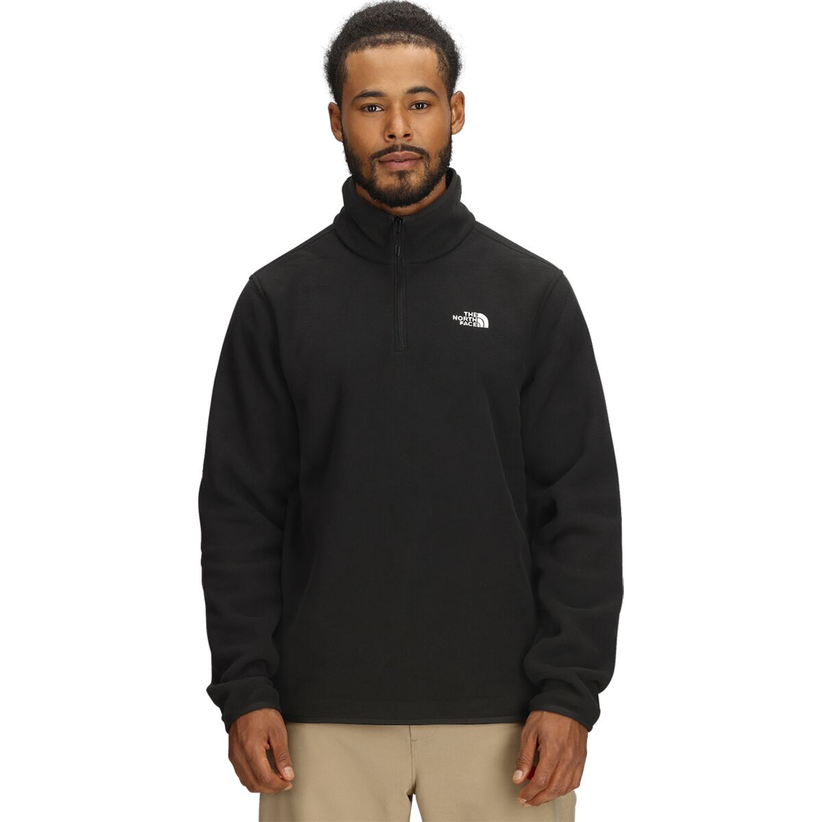 Image of The North Face Glacier Fleece 1/4-Zip Jacket - Men's TNF Black, S
