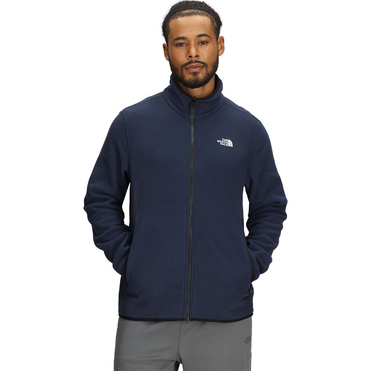 Image of The North Face Glacier Fleece Jacket - Men's Summit Navy, XXL