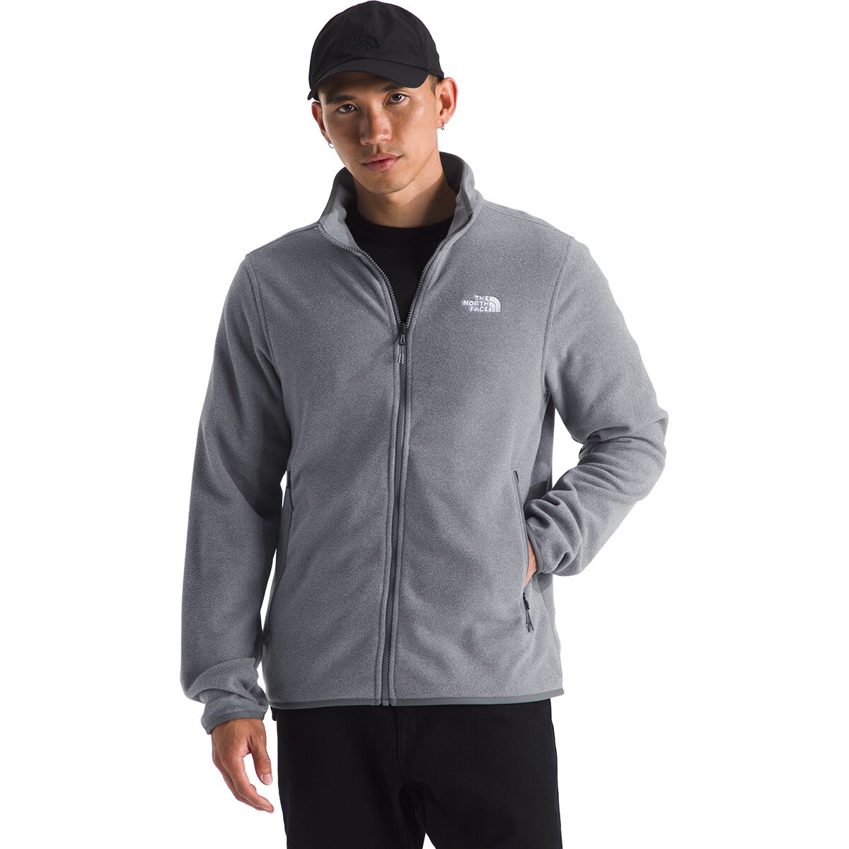 Image of The North Face Glacier Fleece Jacket - Men's TNF Mid Grey Heather, M