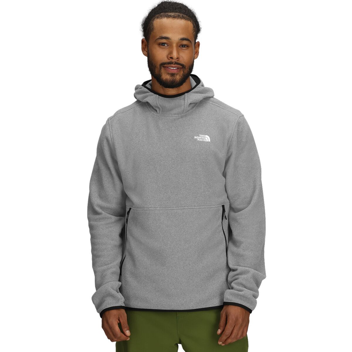 Image of The North Face Glacier Fleece Pullover Hoodie - Men's TNF Mid Grey Heather, XXL