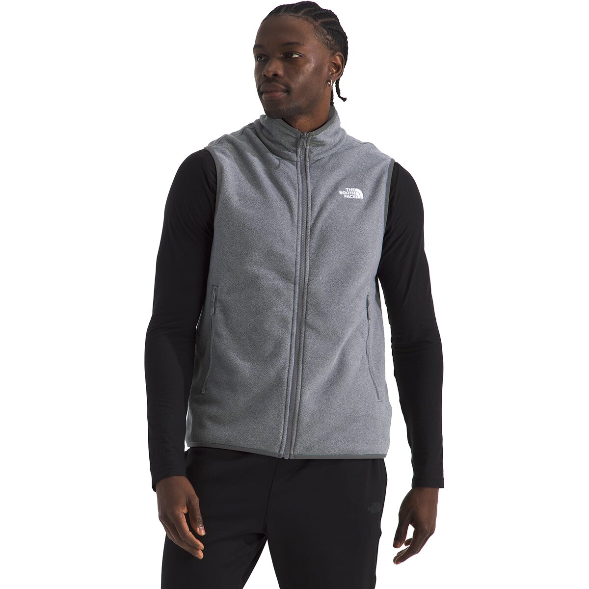 Image of The North Face Glacier Fleece Vest - Men's TNF Mid Grey Heather, M