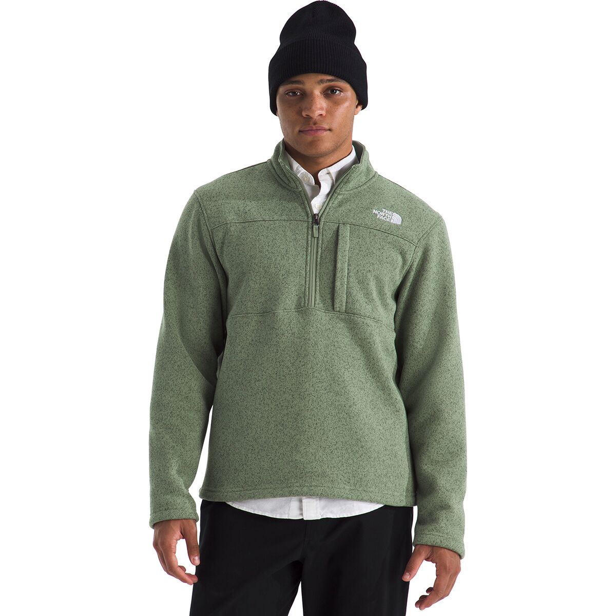 Image of The North Face Gordon Lyons 1/4-Zip Jacket - Men's Bark Mist Heather, S