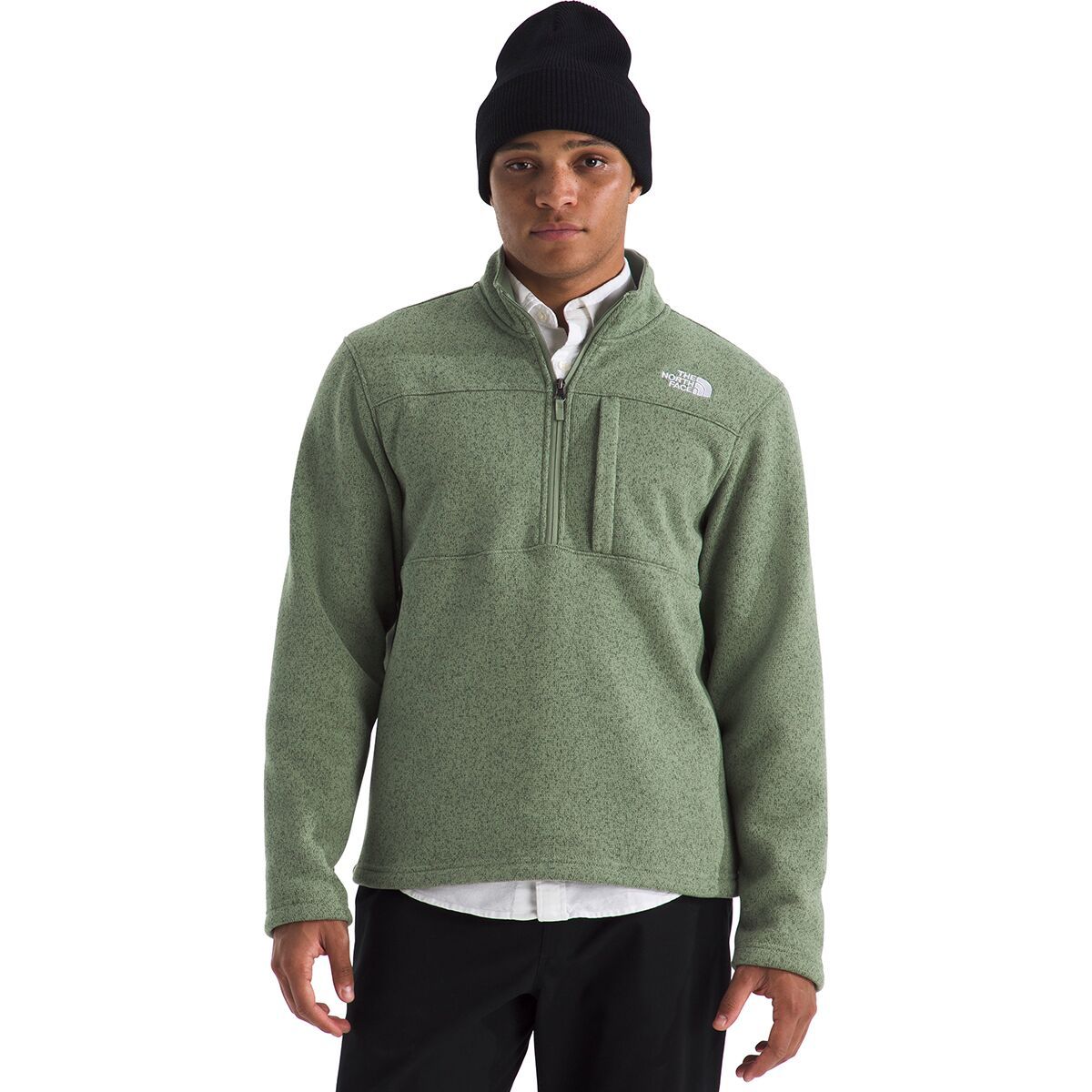 Image of The North Face Gordon Lyons 1/4-Zip Jacket - Men's Bark Mist Heather, XL