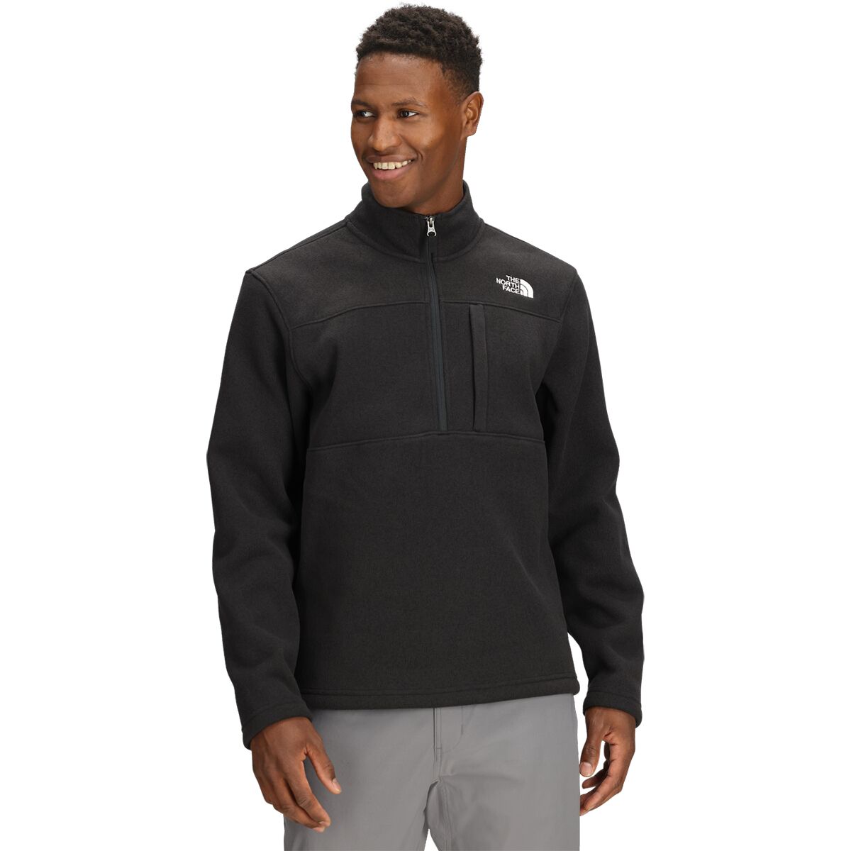 Image of The North Face Gordon Lyons 1/4-Zip Jacket - Men's TNF Black Heather, M
