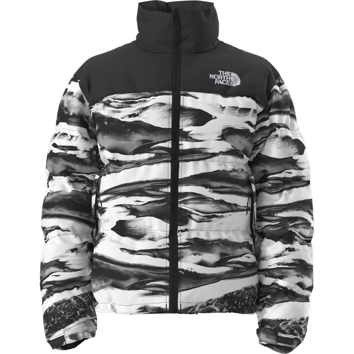 Image of The North Face Printed 1996 Retro Nuptse Jacket - Men's TNF Black Edge Of Light Print/TNF Black, M