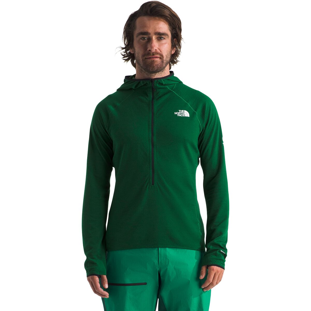 Image of The North Face Summit Dotknit AMK Hoodie - Men's Apex Green, XL