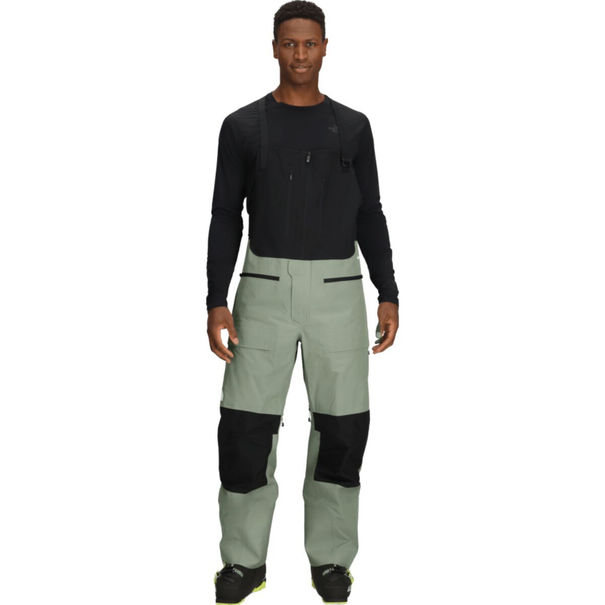 Image of The North Face Summit Verbier GTX Bib Pant - Men's Slate Moss/TNF Black, M/Reg