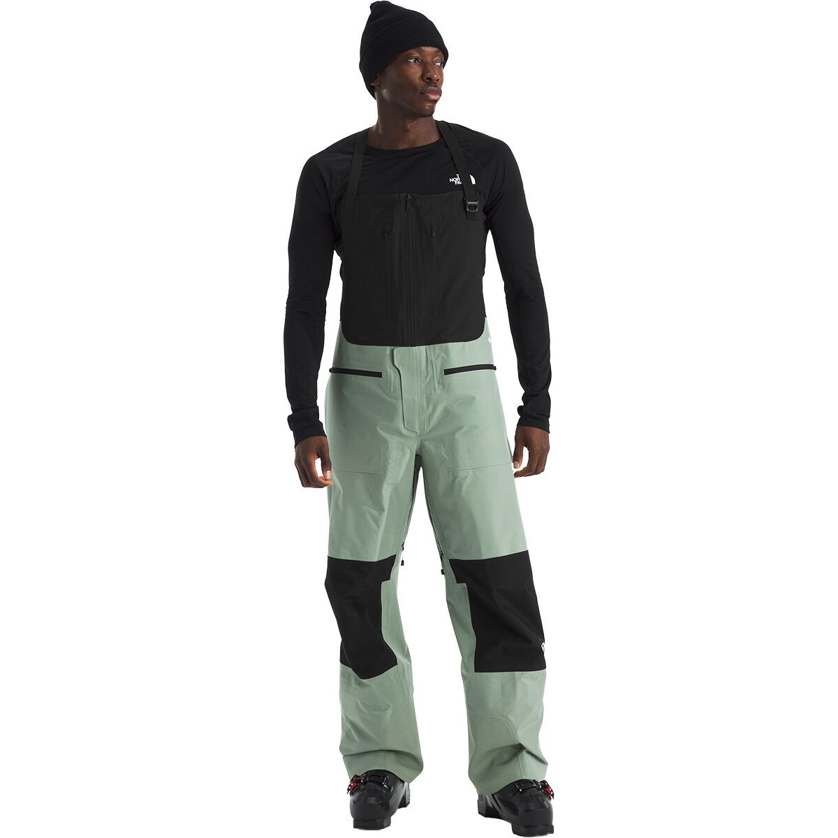 Image of The North Face Summit Verbier GTX Bib Pant - Men's Slate Moss/TNF Black, L/Reg