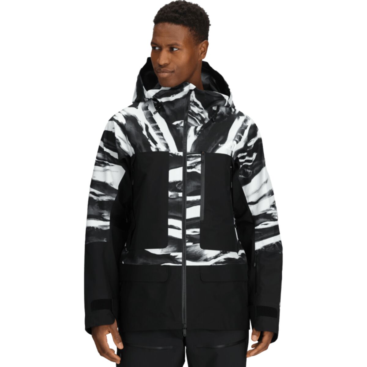 Image of The North Face Summit Verbier GTX Print Jacket - Men's TNF Black Edge Of Light Print/TNF Black, L