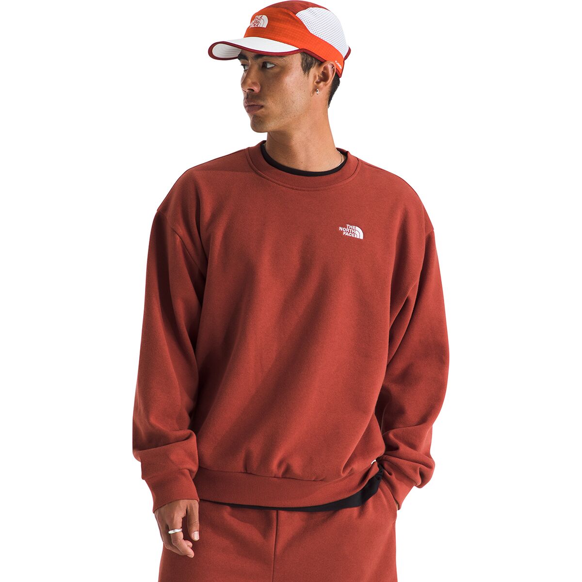 Image of The North Face TNF Core Embroidered Oversized Crew Sweatshirt - Men's Iron Clay, XXL