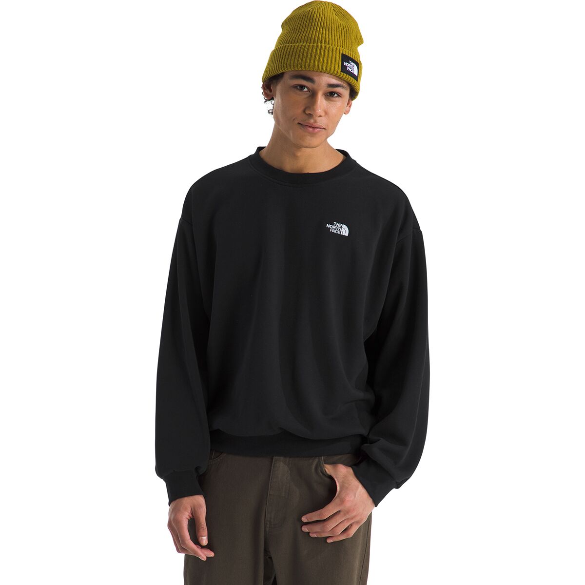Image of The North Face TNF Core Embroidered Oversized Crew Sweatshirt - Men's TNF Black, XXL