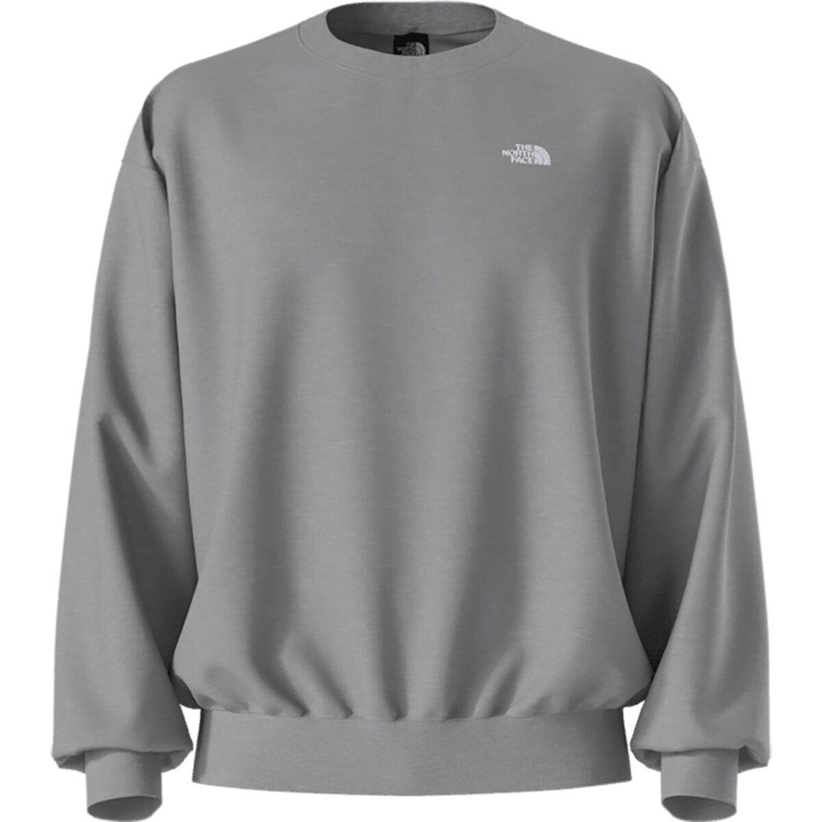 Image of The North Face TNF Core Embroidered Oversized Crew Sweatshirt - Men's TNF Pale Grey Heather, L