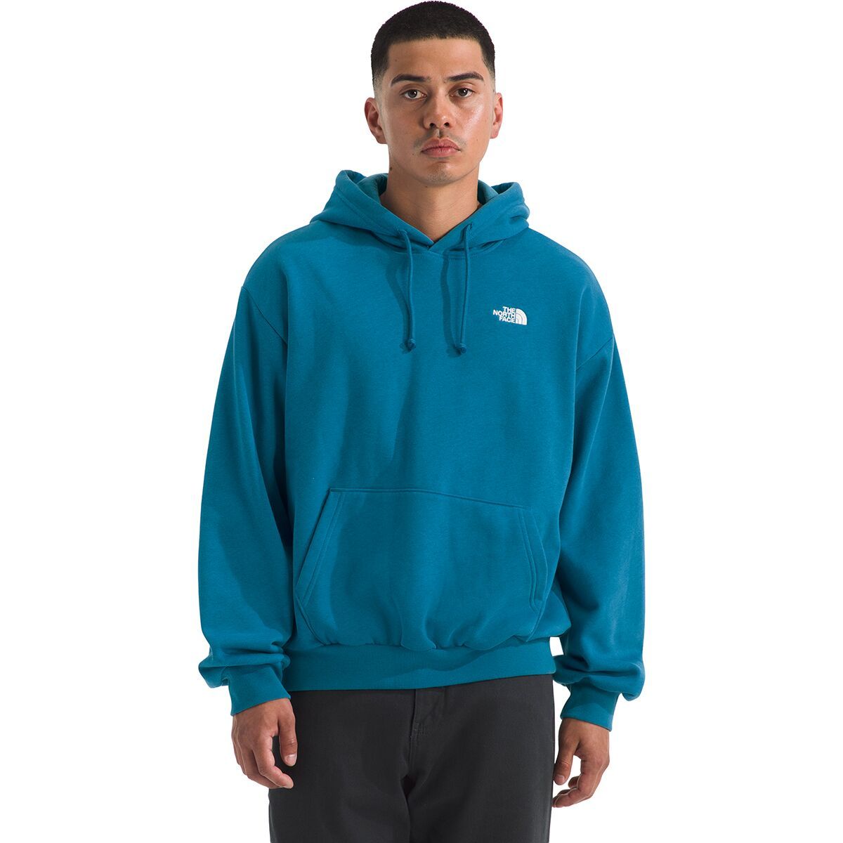 Image of The North Face TNF Core Embroidered Oversized Hoodie - Men's Dusk Blue, L