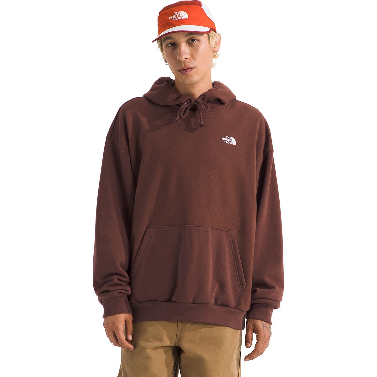 Image of The North Face TNF Core Embroidered Oversized Hoodie - Men's Ember Soil, XL