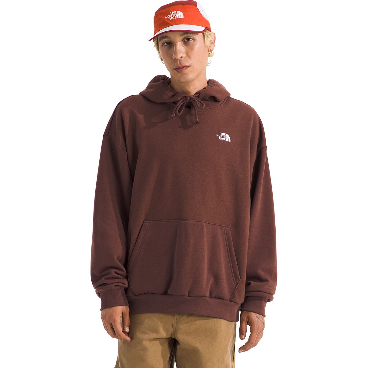 Image of The North Face TNF Core Embroidered Oversized Hoodie - Men's Ember Soil, M