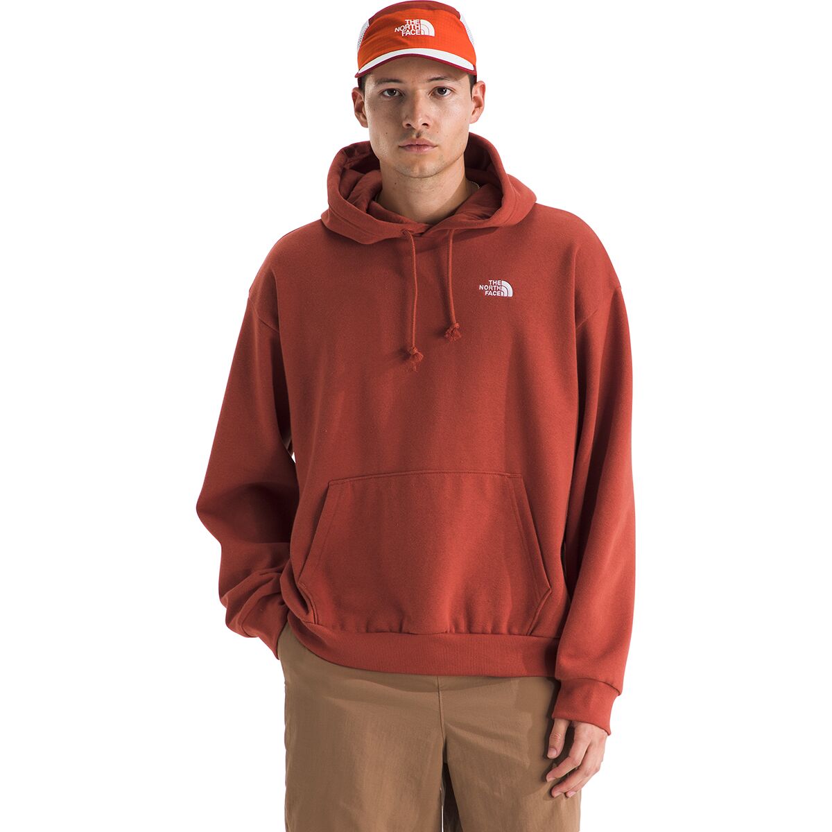 Image of The North Face TNF Core Embroidered Oversized Hoodie - Men's Iron Clay, L