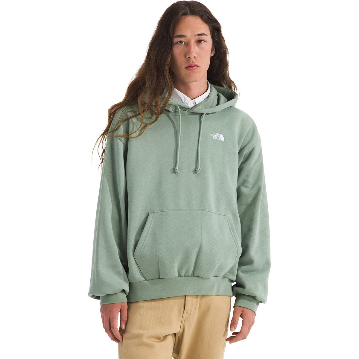 Image of The North Face TNF Core Embroidered Oversized Hoodie - Men's Slate Moss, L