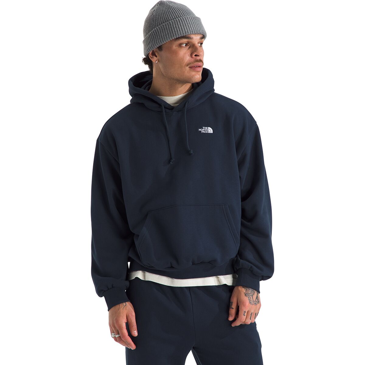 Image of The North Face TNF Core Embroidered Oversized Hoodie - Men's Summit Navy, L