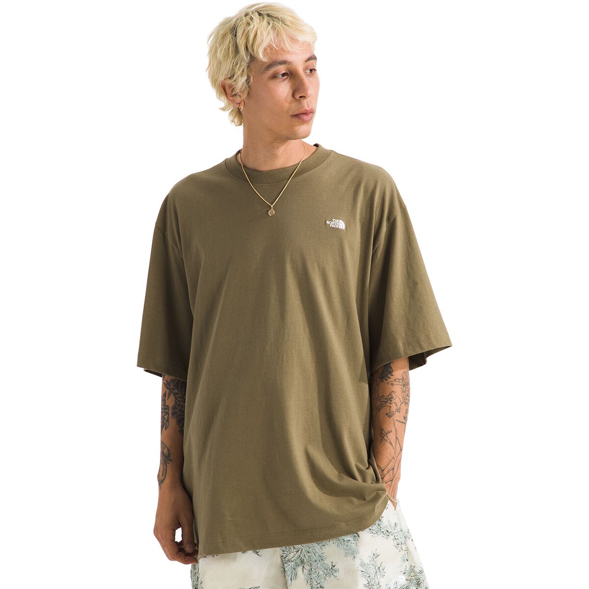 Image of The North Face TNF Essential Oversized Short-Sleeve T-Shirt - Men's Cedar, S