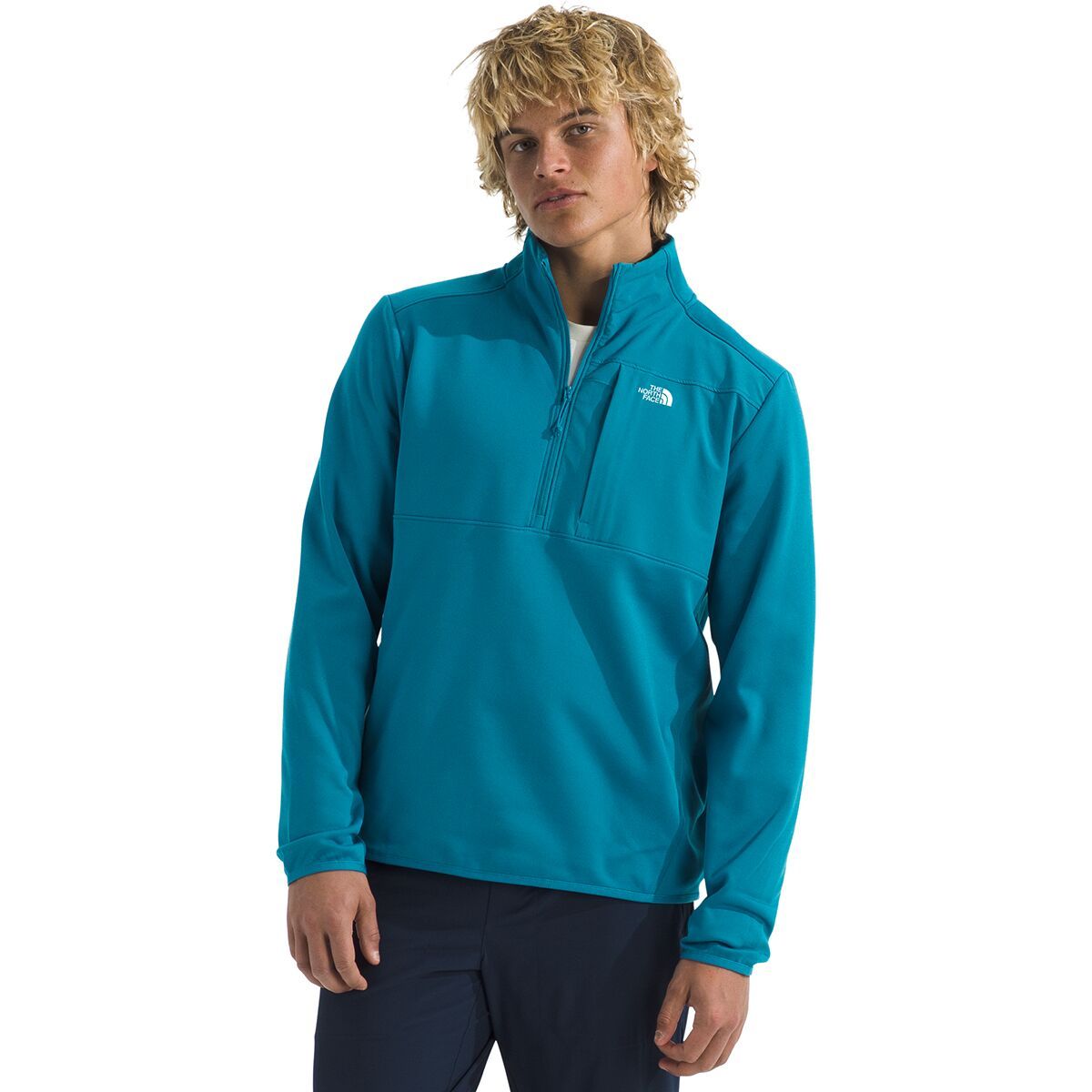 Image of The North Face TNF Performance Fleece 1/4-Zip Jacket - Men's Dusk Blue, XS