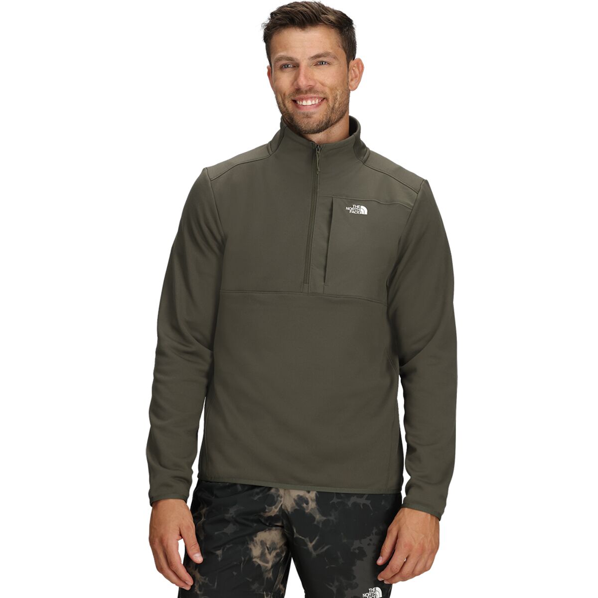 The North Face TNF Performance Fleece 1/4-Zip Jacket - Men's New Taupe Green, XXL