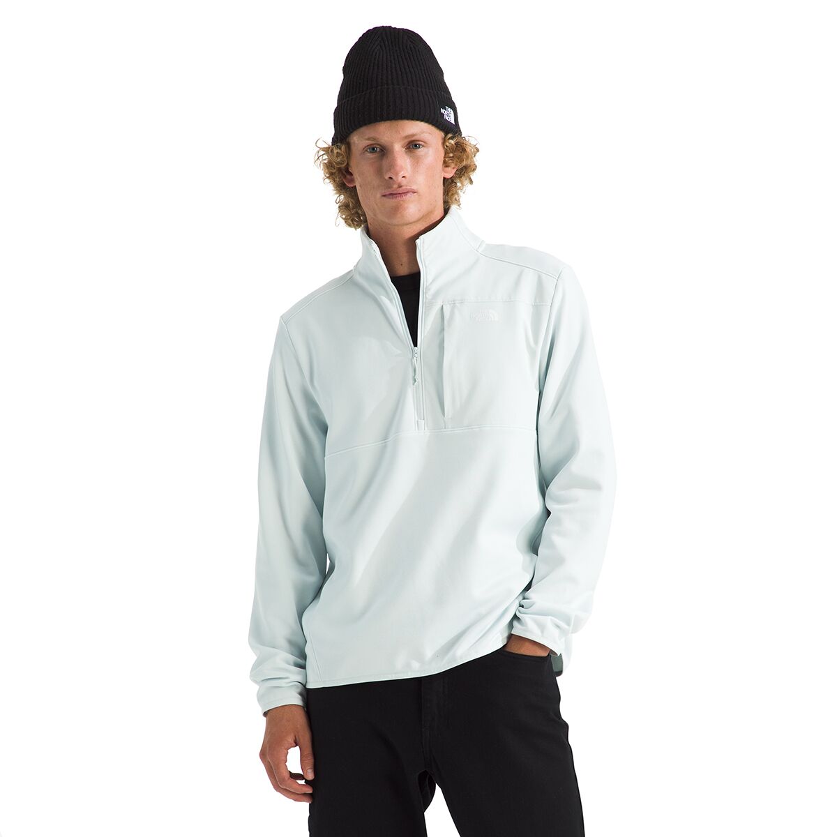 Image of The North Face TNF Performance Fleece 1/4-Zip Jacket - Men's Pearl Stone, M