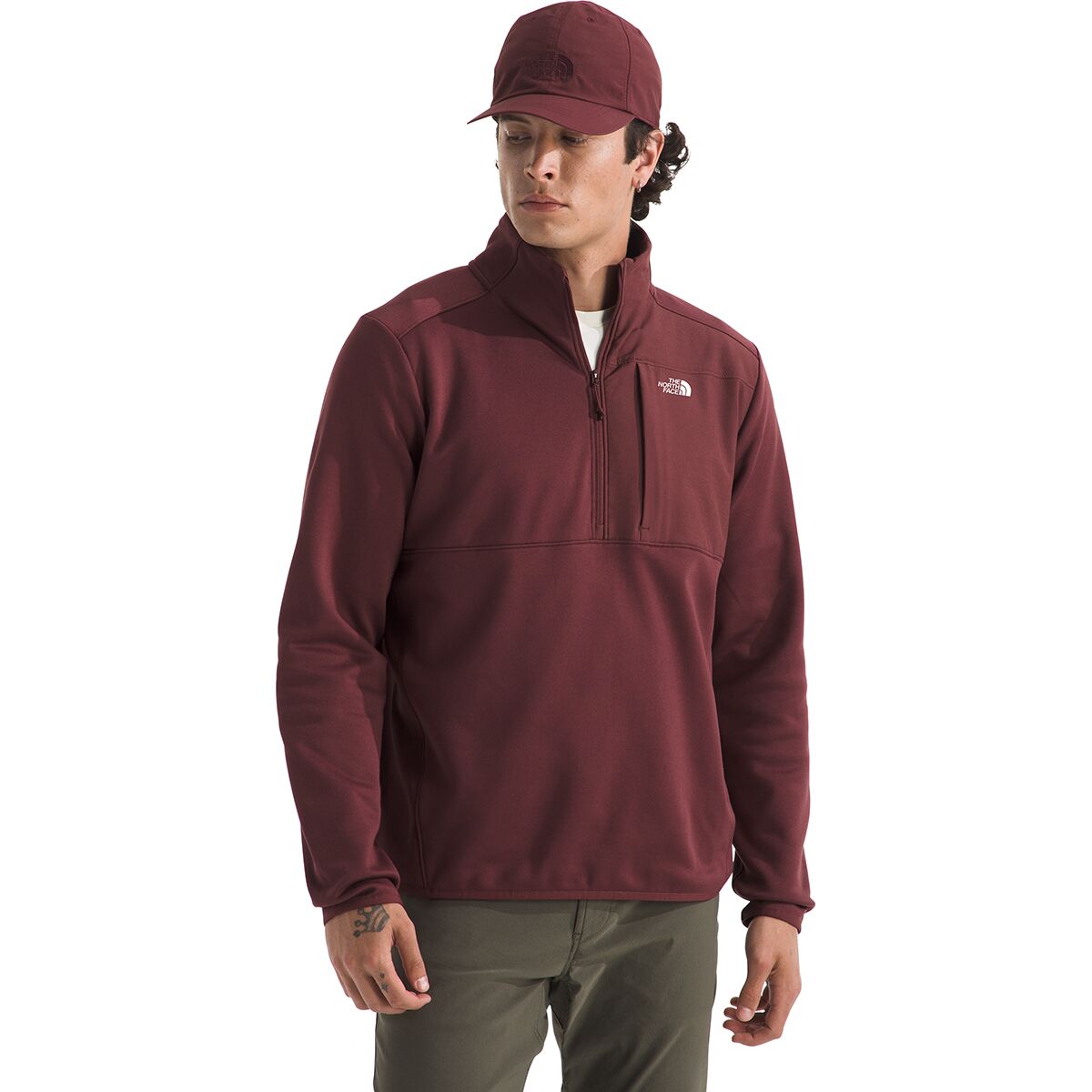 Image of The North Face TNF Performance Fleece 1/4-Zip Jacket - Men's Sumac, S