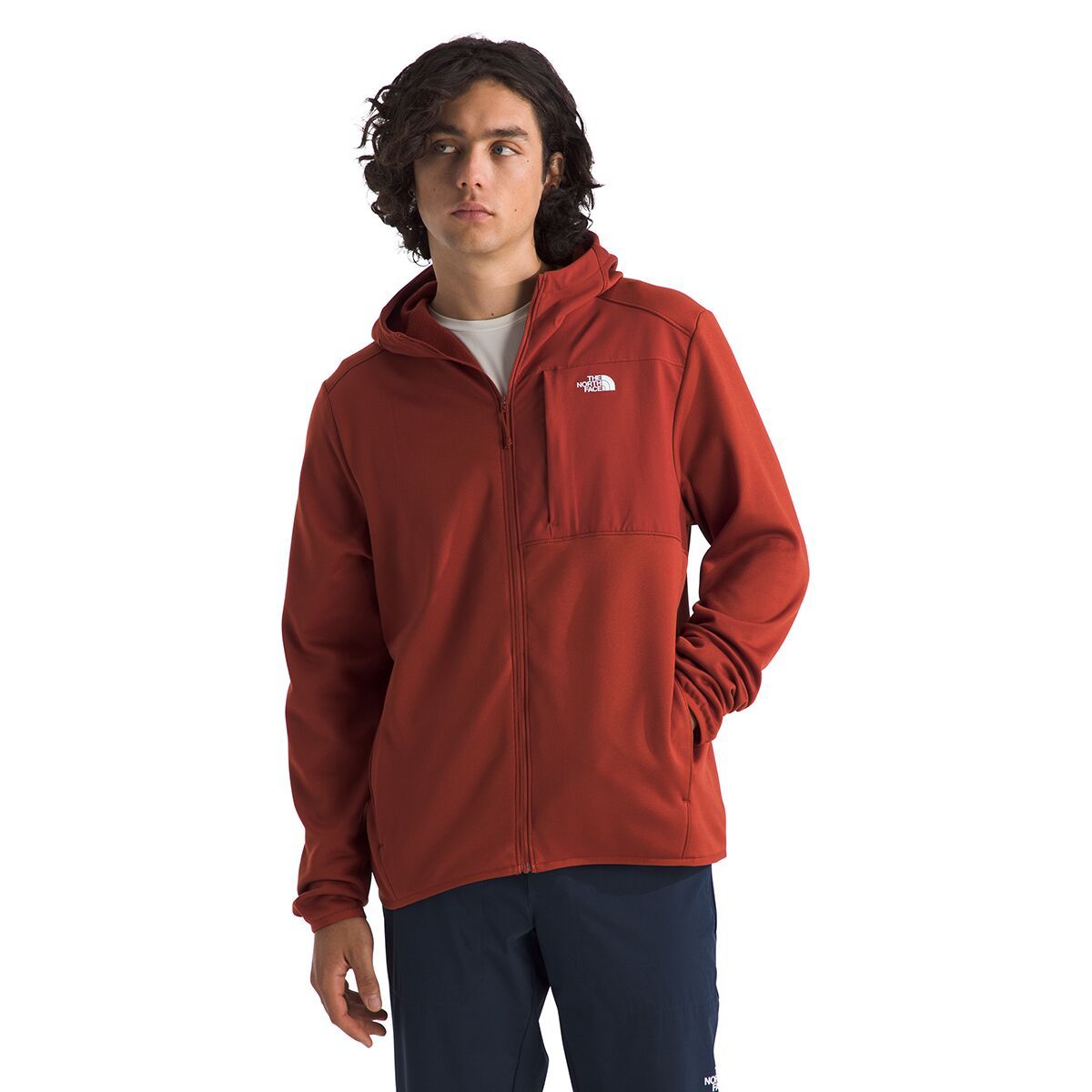 Image of The North Face TNF Performance Fleece Full-Zip Hooded Jacket - Men's Iron Clay, M