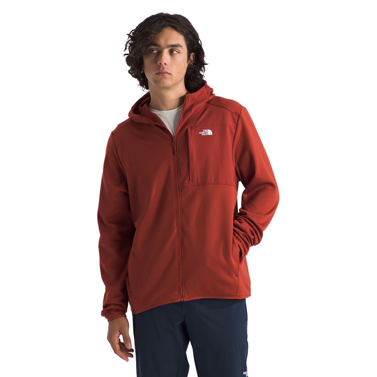 Image of The North Face TNF Performance Fleece Full-Zip Hooded Jacket - Men's Iron Clay, L