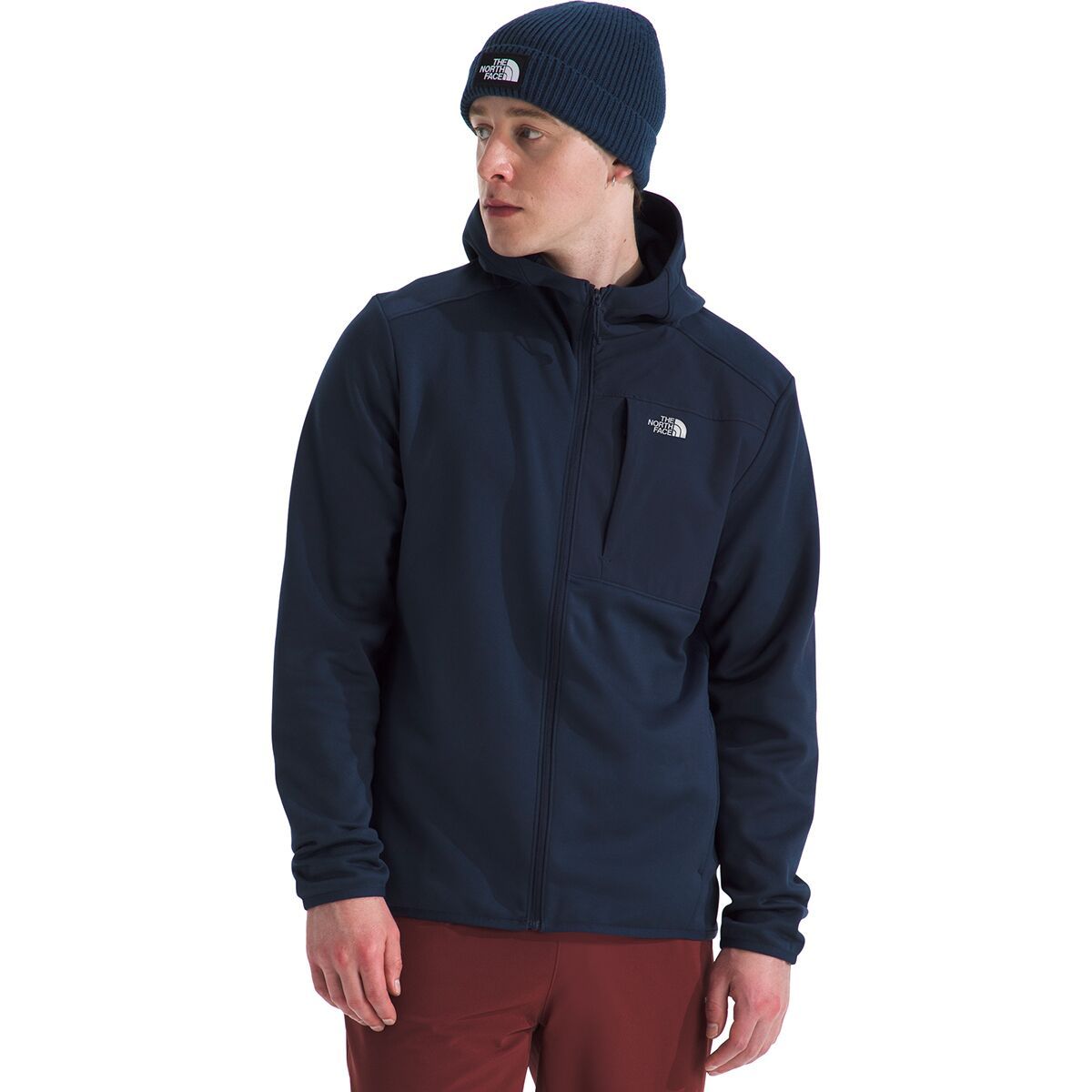 Image of The North Face TNF Performance Fleece Full-Zip Hooded Jacket - Men's Summit Navy, XL
