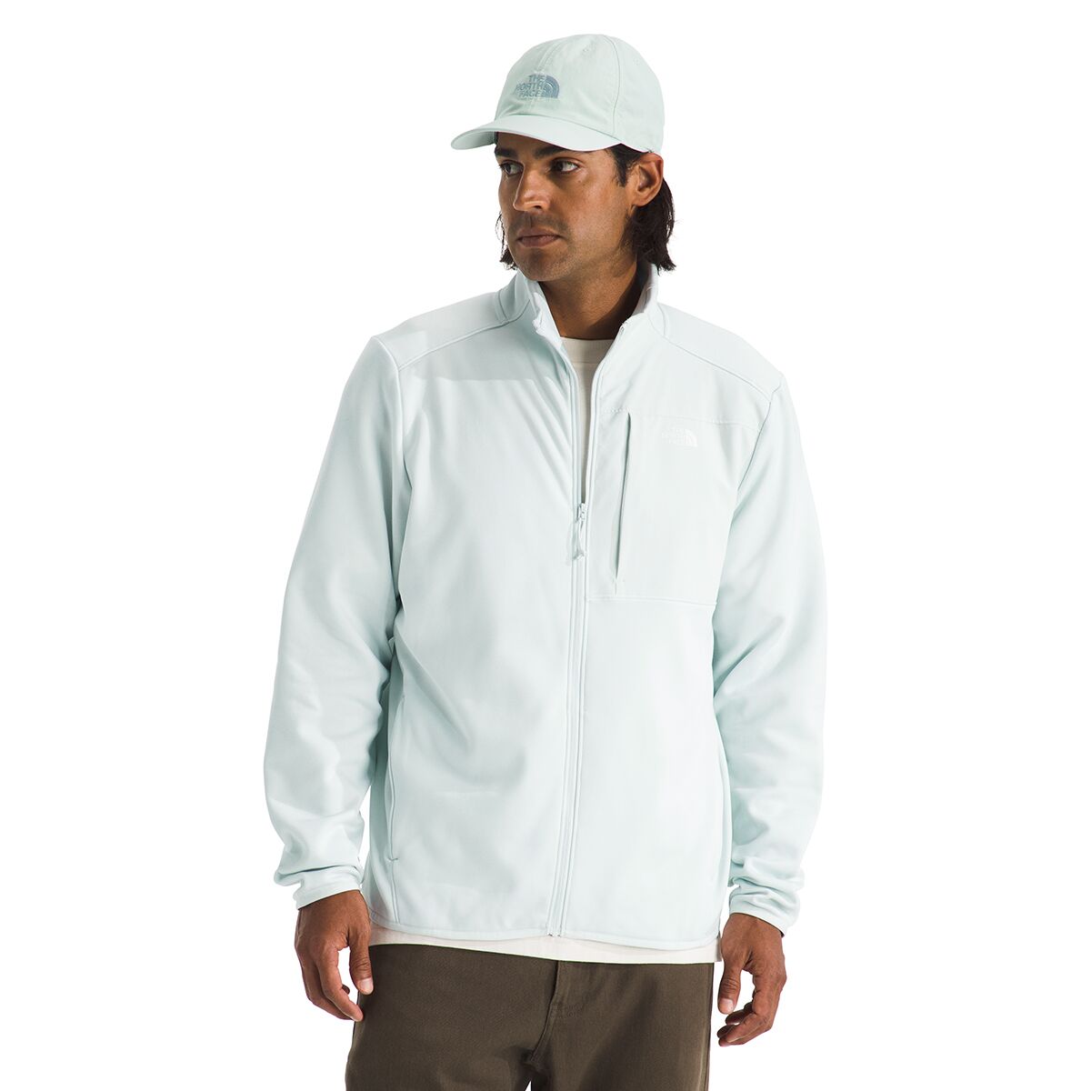 Image of The North Face TNF Performance Fleece Full-Zip Jacket - Men's Pearl Stone, S
