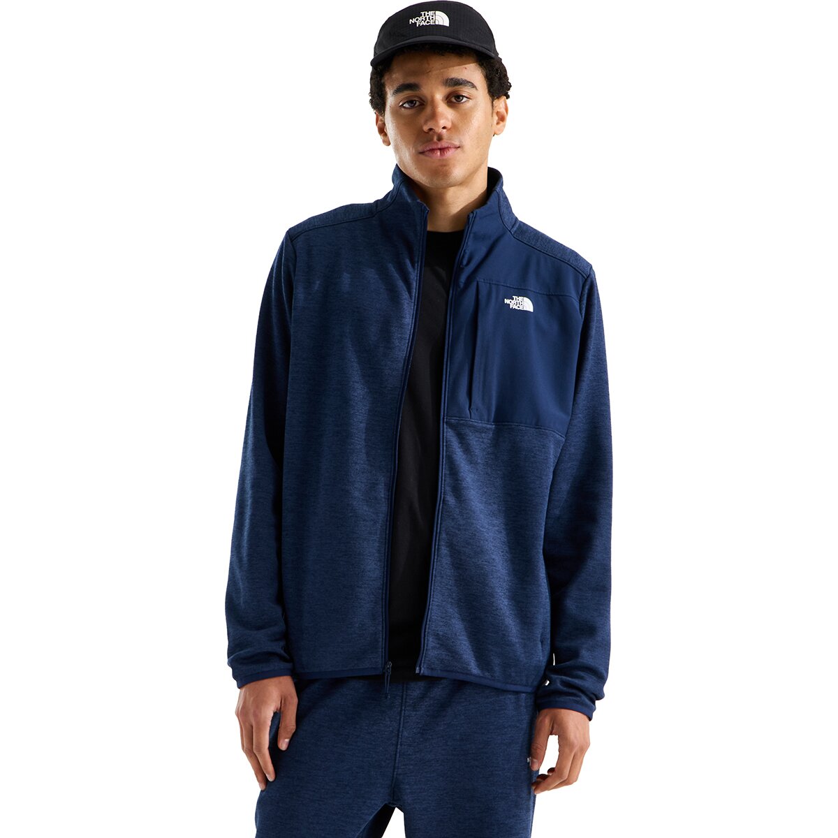 Image of The North Face TNF Performance Fleece Full-Zip Jacket - Men's Summit Navy Dark Heather, M