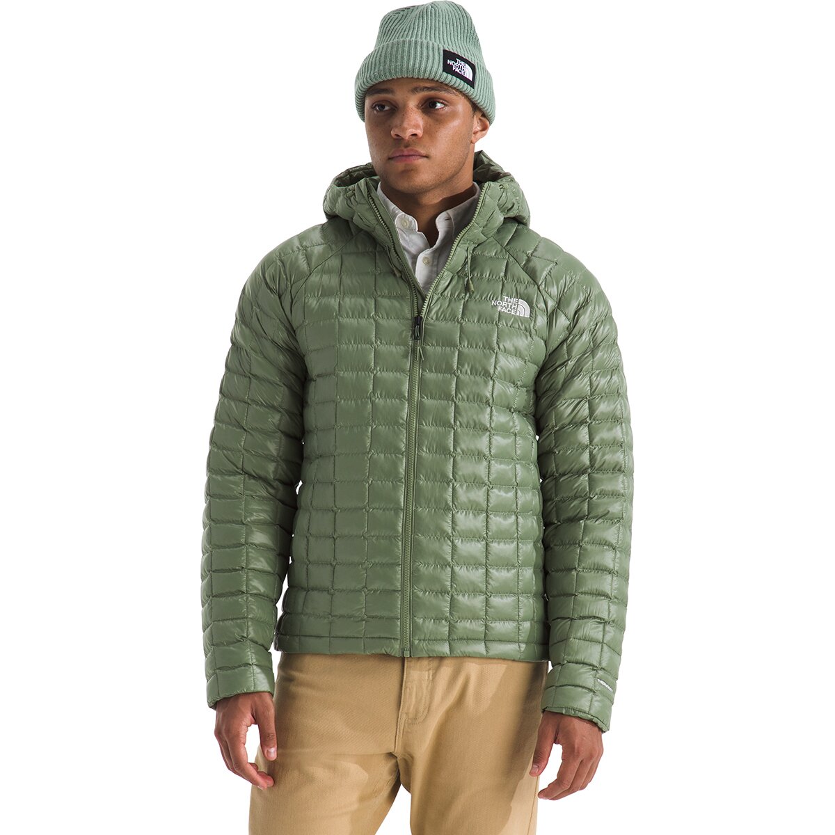Image of The North Face ThermoBall Hooded Jacket - Men's Bark Mist, XXL
