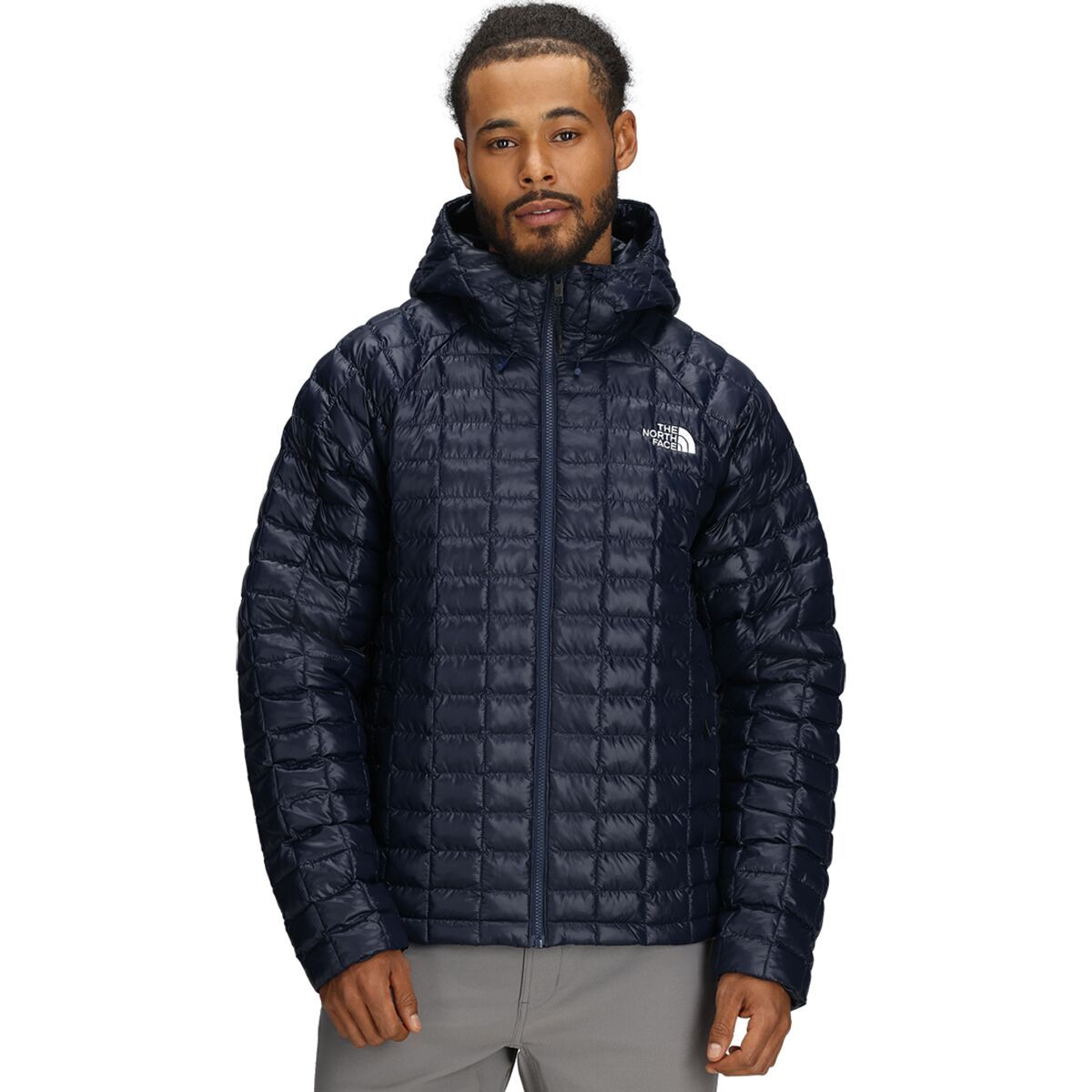 Image of The North Face ThermoBall Hooded Jacket - Men's Summit Navy, S