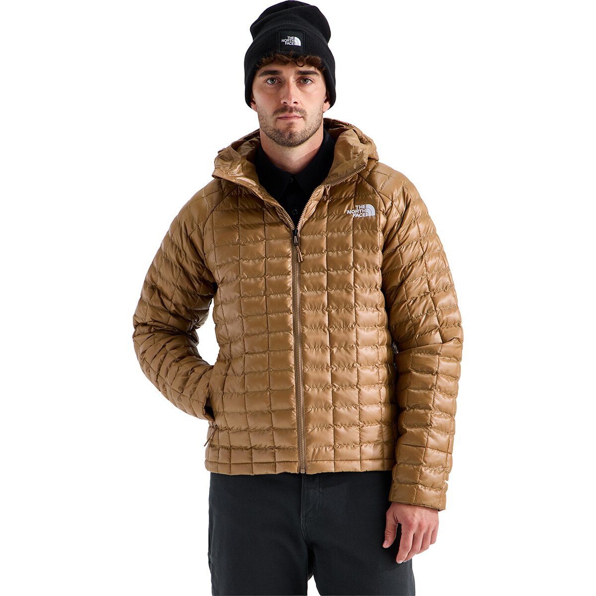 Image of The North Face ThermoBall Hooded Jacket - Men's Utility Brown, XL