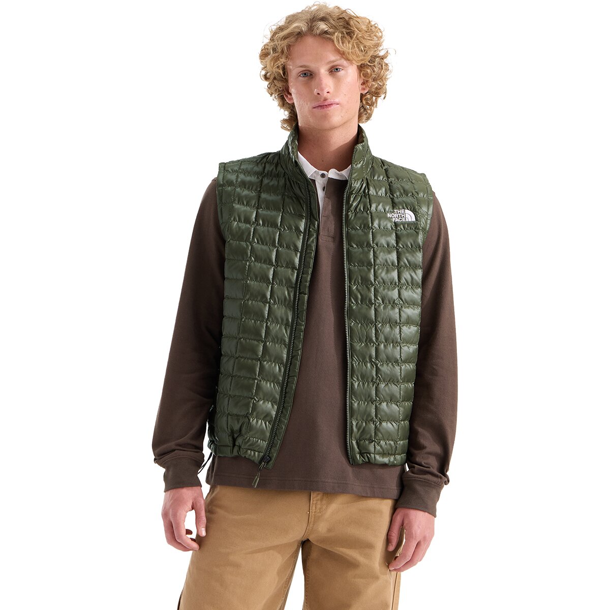 Image of The North Face ThermoBall Vest - Men's New Taupe Green, S