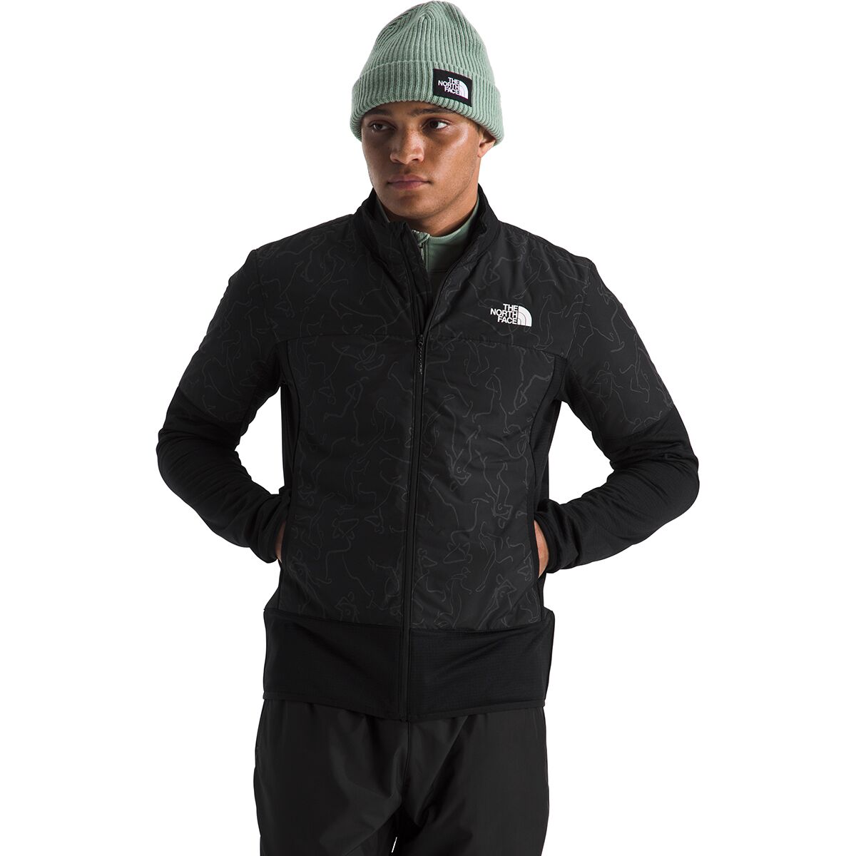 Image of The North Face Winter Warm Pro Print Jacket - Men's TNF Black Essentialism Print, L