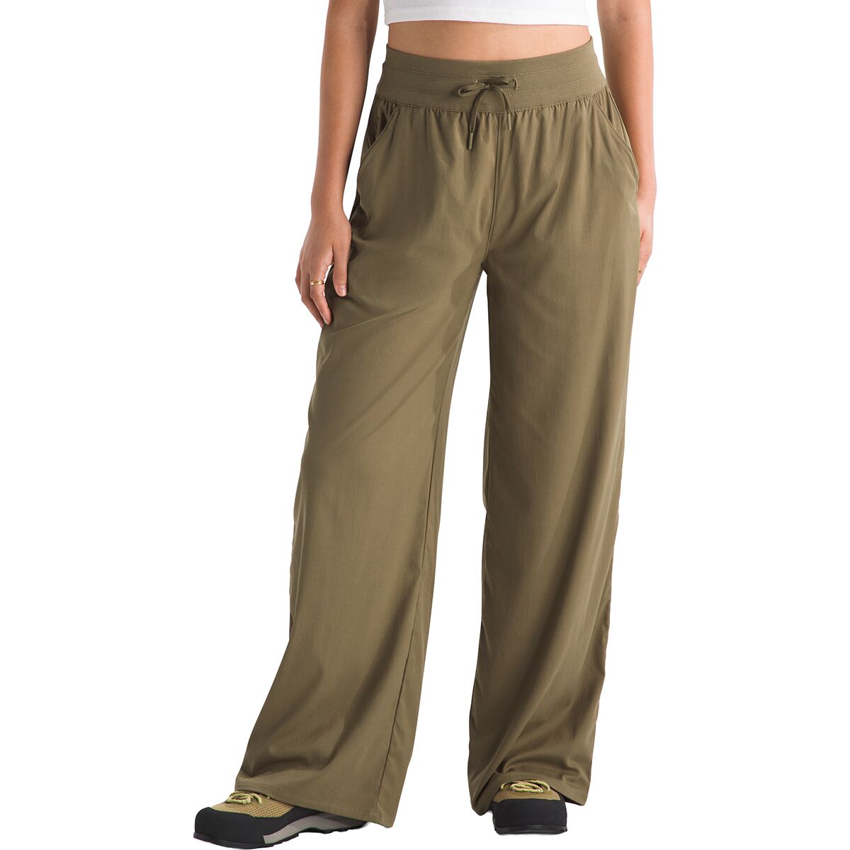 Image of The North Face Aphrodite Arise Wide Leg Pant - Women's Cedar, M/Reg